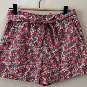 Polo by Ralph Lauren Red & Blue Floral Paperbag Shorts 16